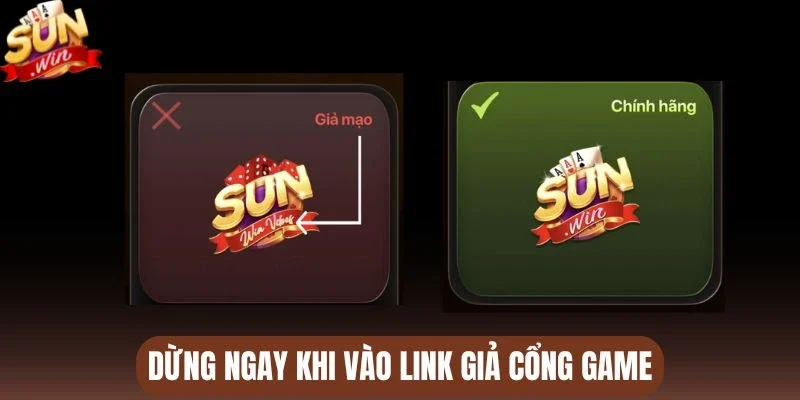 Dừng ngay khi vào link giả cổng game