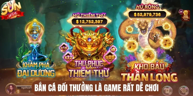 Bắn cá đổi thưởng là game rất dễ chơi
