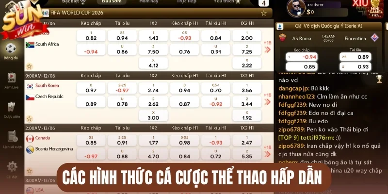 Các hình thức cá cược thể thao hấp dẫn 