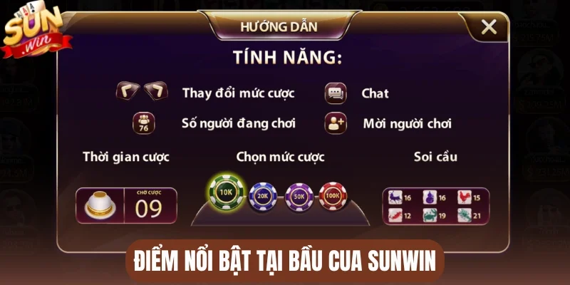 Điểm nổi bật tại Bầu cua Sunwin