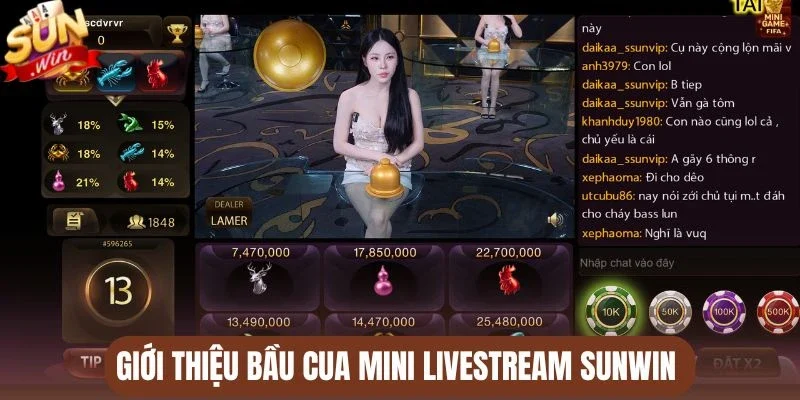Giới thiệu Bầu cua mini livestream Sunwin 
