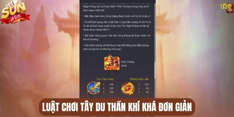 Luật chơi Tây du thần khí khá đơn giản
