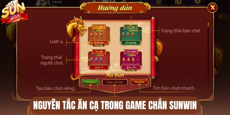 Nguyên tắc ăn cạ trong game Chắn Sunwin