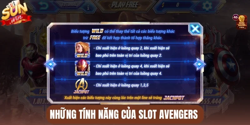 Những tính năng của slot Avengers 