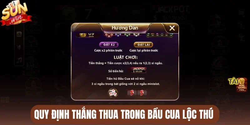 Quy định thắng thua trong Bầu cua lộc thú