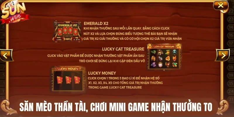 Săn Mèo thần tài, chơi mini game nhận thưởng to