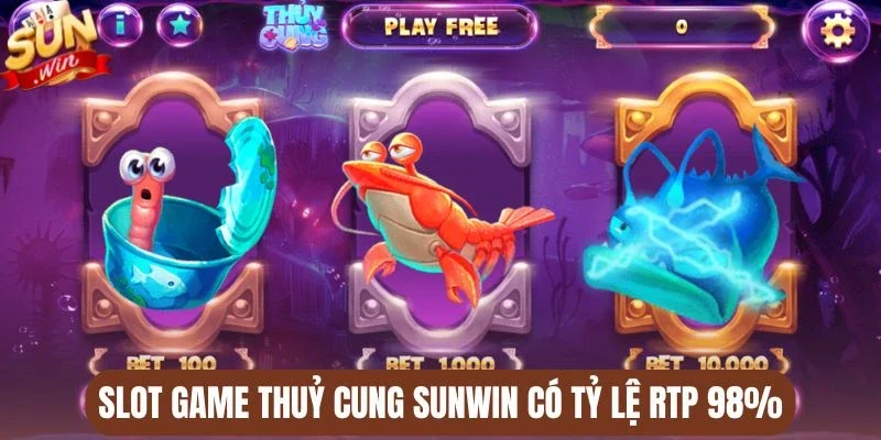 Slot game Thuỷ cung Sunwin có tỷ lệ RTP 98%