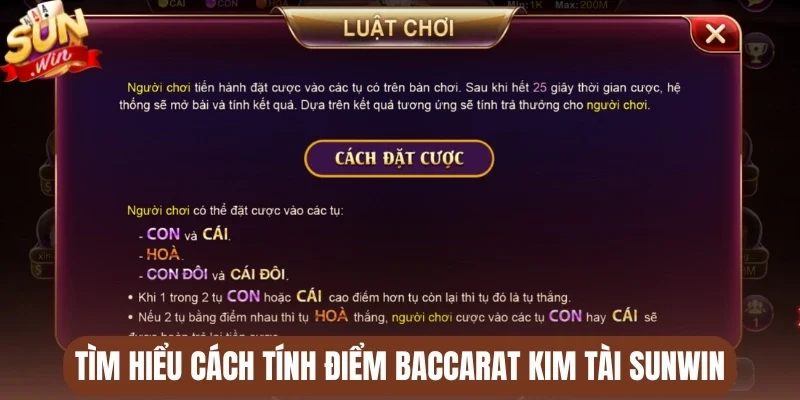 Tìm hiểu cách tính điểm Baccarat kim tài Sunwin