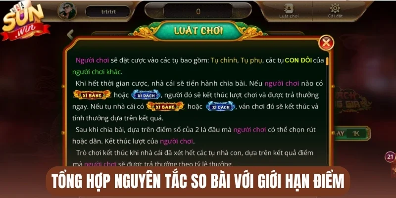 Tổng hợp nguyên tắc so bài với giới hạn điểm