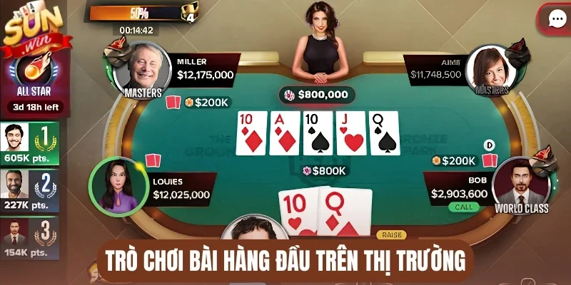Trò chơi bài hàng đầu trên thị trường